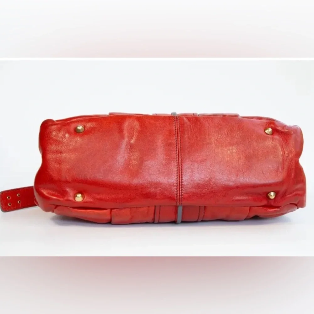 Chloe Burnt Orange Leather Satchel with Braided Straps - Picture 5 of 16